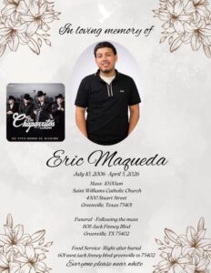 Eric Maqueda Greenville, Texas Obituary – Death